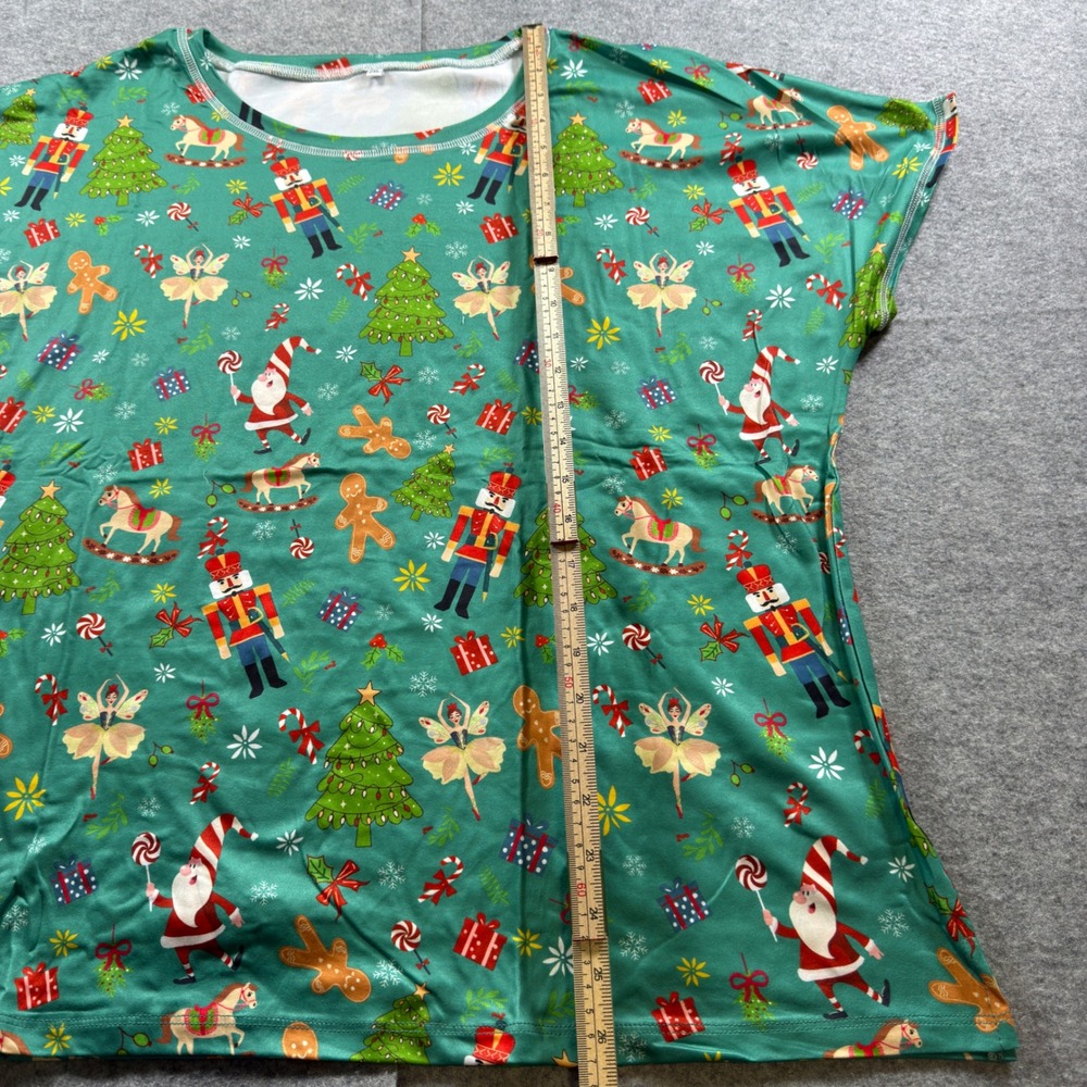 Unbranded Pajama Set Women 2XL Green‎ Nutcracker Santa Gingerbread Christmas PJ - Picture 8 of 16